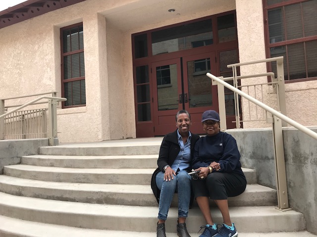 Debi Chess Mabie and Chyrl Lander on the steps of the Dunbar Pavilion. The women want the pavilion to be a gathering place for diverse voices and cultures and to increase the understanding of the historic and cultural impact of people of African descent. Debi Chess Mabie and Chyrl Lander on the steps of the Dunbar Pavilion. The women want the pavilion to be a gathering place for diverse voices and cultures and to increase the understanding of the historic and cultural impact of people of African descent.